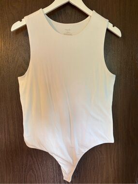 nuuds White Sleeveless Bodysuit